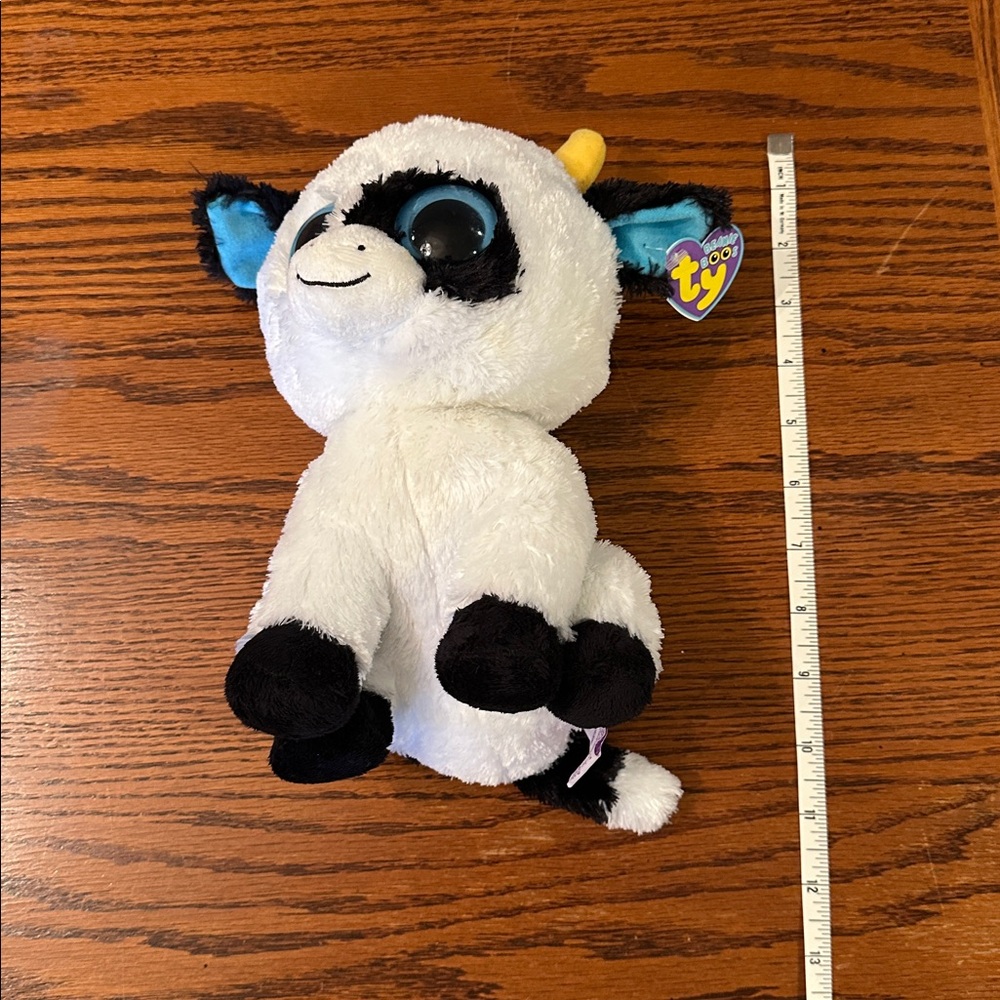 TY beanie boo cow stuffed animal named Daisy with tags - Picture 2 of 5